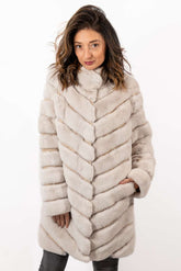Women's chinchilla coat Valentina